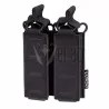 pouch doble cargador pistola negro con diseño láser y sistema molle
