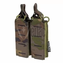 pouch doble cargador pistola pixelado boscoso con diseño láser y sistema molle