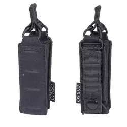 pouch simple cargador pistola negro con diseño láser y sistema molle