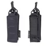 pouch simple cargador pistola negro con diseño láser y sistema molle