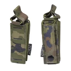 pouch simple cargador pistola pixelado boscoso con diseño láser y sistema molle