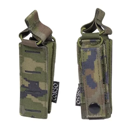 pouch simple cargador pistola pixelado boscoso con diseño láser y sistema molle