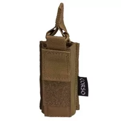 pouch simple cargador pistola mk2 coyote con sistema molle y diseño resistente