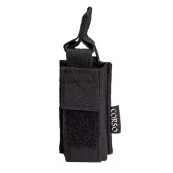 pouch simple cargador pistola mk2 negro con sistema molle y diseño resistente