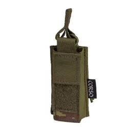 pouch simple cargador pistola mk2 pixelado boscoso con sistema molle y diseño táctico