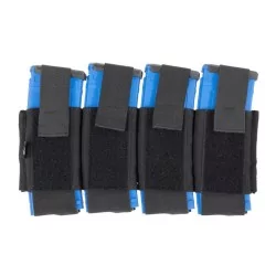 Pouch cuádruple M4 negro Delta Tactics Speedsoft resistente y ligero
