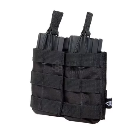 Pouch modular doble negro para M4 Delta Tactics compatible con sistema molle