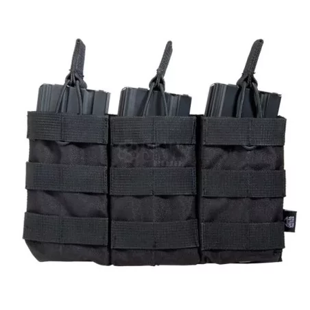 Pouch modular triple negro para M4 Delta Tactics compatible con sistema molle