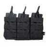 Pouch modular triple negro para M4 Delta Tactics compatible con sistema molle