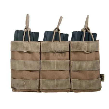 Pouch modular triple tan para M4 Delta Tactics compatible con sistema molle