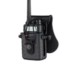 Pouch emisora Amomax negro para comunicación táctica segura