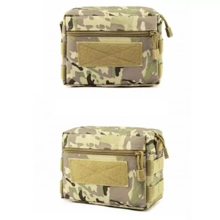 Pouch porta accesorios multiusos multicam con diseño táctico y camuflaje para airsoft