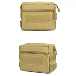 Pouch porta accesorios multiusos tan con sistema MOLLE para airsoft