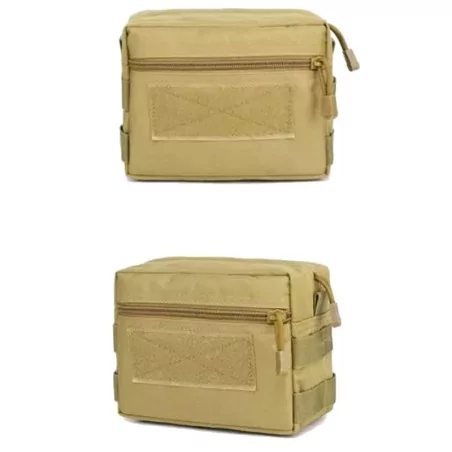 Pouch porta accesorios multiusos tan con sistema MOLLE para airsoft