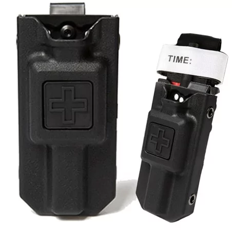 Pouch porta torniquete negro resistente para uso táctico y emergencia