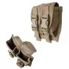 Pouch molle doble tan para granada con sistema MOLLE y diseño resistente