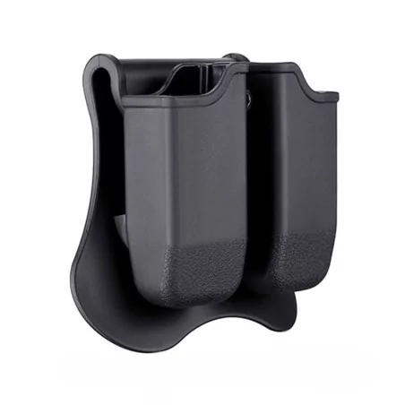 Portacargador doble Amomax negro rígido para pistolas G17-G19