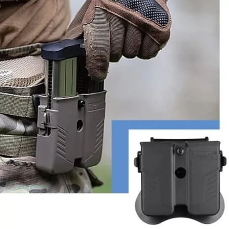 PORTACARGADOR DOBLE UNIVERSAL AMOMAX NEGRO 🔧 · VSGun