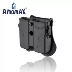 Portacargador doble rígido Amomax universal negro para pistola