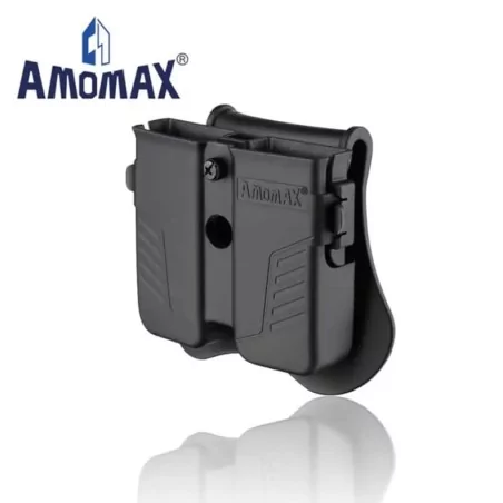Portacargador doble rígido Amomax universal negro para pistola