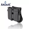 Portacargador doble rígido Amomax universal negro para pistola