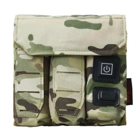 Pouch triple cargador pistola Soetac Multicam con sistema calentador y ajuste MOLLE