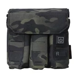 Pouch triple pistola Soetac Multicam Black con sistema calentador y fijación MOLLE