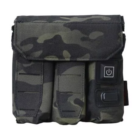 Pouch triple pistola Soetac Multicam Black con sistema calentador y fijación MOLLE