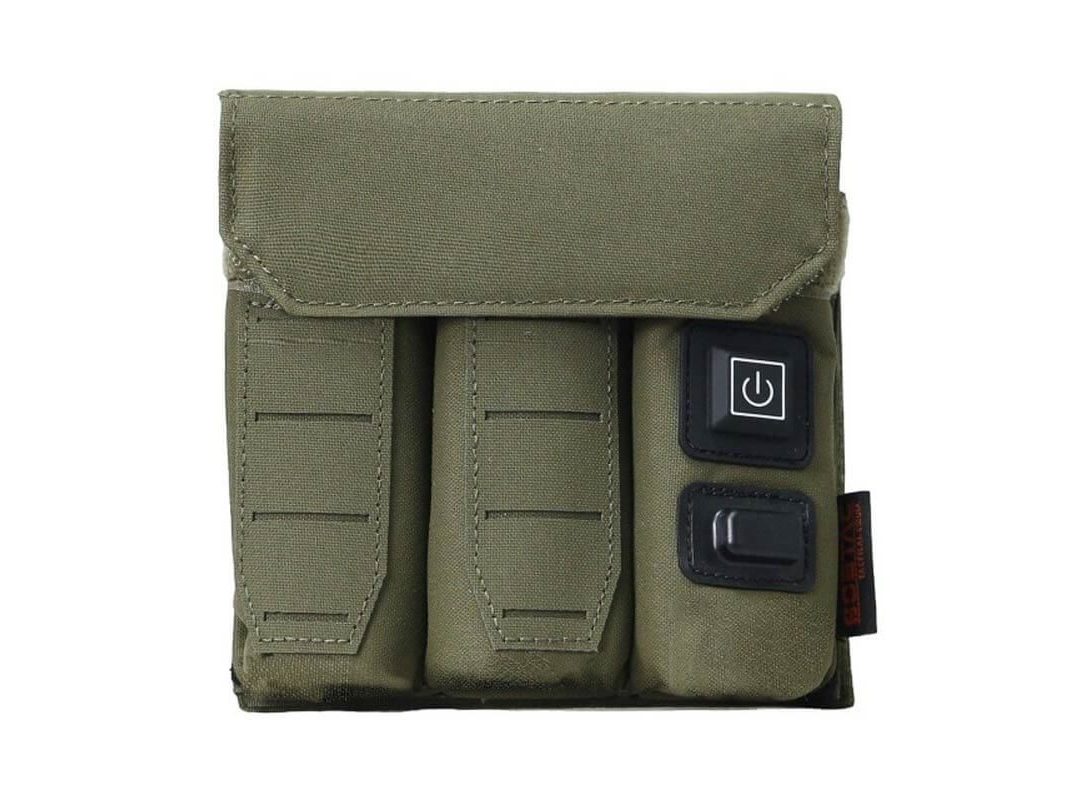 POUCH PORTACARGADOR TRIPLE PISTOLA SISTEMA CALENTADOR SOETAC RANGER GREEN