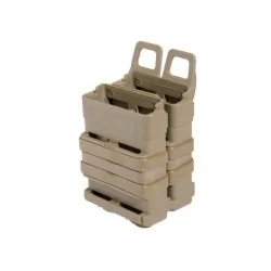 Portacargador Fastmag doble M4 Tan compatible con MOLLE y extracción rápida