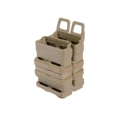 Portacargador Fastmag doble M4 Tan compatible con MOLLE y extracción rápida