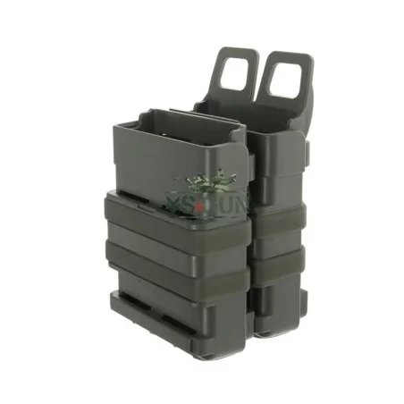 Portacargador Fastmag doble M4 verde OD con sistema MOLLE y extracción rápida