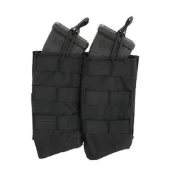 Pouch doble modular negro para cargadores AK47 con sistema molle