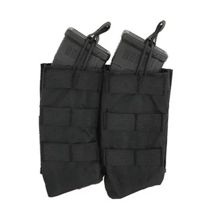 Pouch doble modular negro para cargadores AK47 con sistema molle