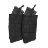 Pouch doble modular negro para cargadores AK47 con sistema molle