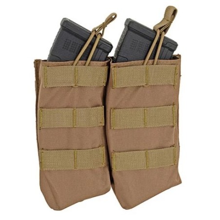 Pouch doble modular tan para cargadores AK47 con sistema molle