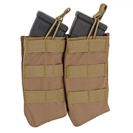 Pouch doble modular tan para cargadores AK47 con sistema molle
