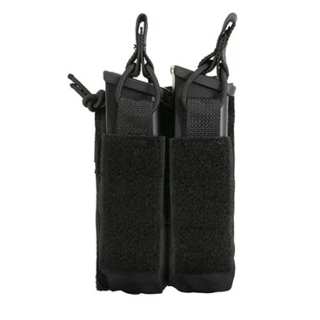 Pouch negro doble extracción rápida para cargadores de pistola molle