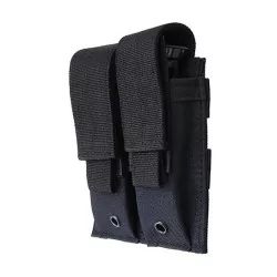 Pouch doble negro para cargadores de pistola con sistema molle
