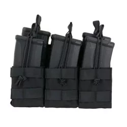Pouch modular triple negro para cargadores M4 con sistema molle