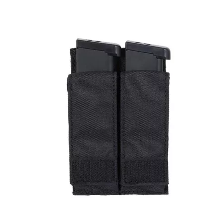 Pouch mag doble negro para cargadores de pistola con sistema molle
