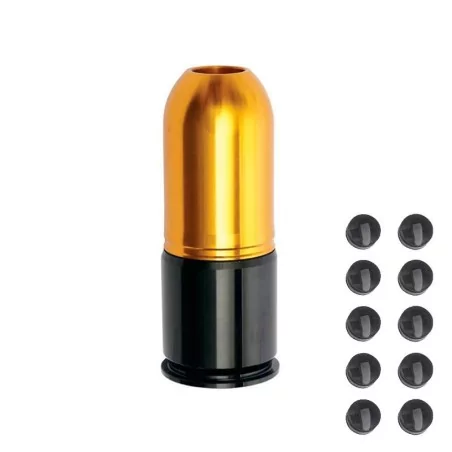 GRANADA GAS 40MM NEGRO-AMARILLO 90BBS ASG