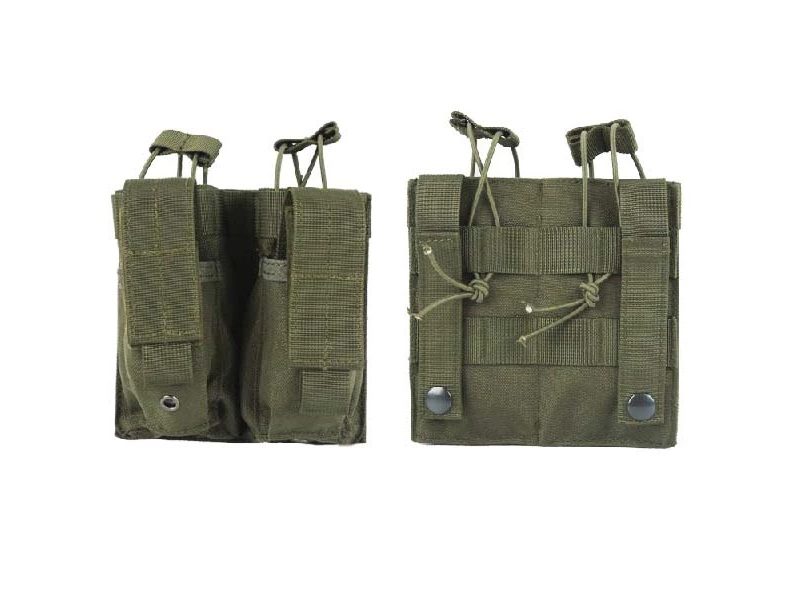 Pouch Portacargador Molle Modular doble M4+Pistola - OD Verde