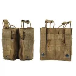Pouch doble tan M4 y pistola con sistema molle modular