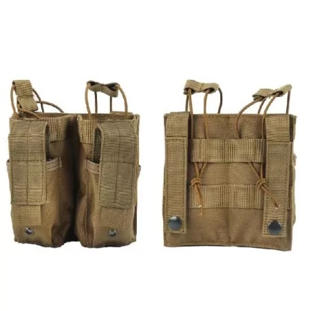 Pouch doble tan M4 y pistola con sistema molle modular