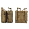Pouch doble tan M4 y pistola con sistema molle modular