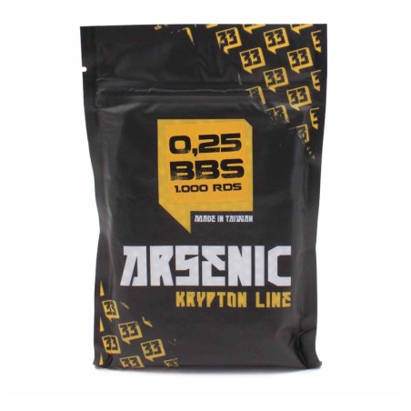 Bolas Arsenic Krypton blancas 0.25g, pack de 1000 unidades de precisión