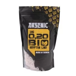 Bolas Arsenic Krypton Bio blancas 0.20g en bolsa de 1kg biodegradables