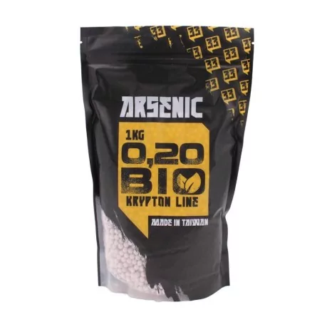 Bolas Arsenic Krypton Bio blancas 0.20g en bolsa de 1kg biodegradables