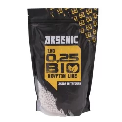 Bolas Arsenic Krypton Bio blancas 0.25g en bolsa de 1kg biodegradables